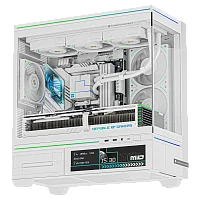 Корпус без блока питания/ Case Thermalright M10 Vision FAN4-C, Mini-Tower, TG, LCD, 4x120mm ARGB, 2xUSB-A 3.0, 1xUSB Type-C, mATX, mITX White (TL-M10 VISION WHITE FAN4-C)