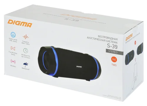 Колонка порт. Digma S-39 черный 25W 1.0 BT/USB 3000mAh (SP3925B) фото 2