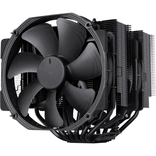 Кулер для процессора/ CPU Cooler Noctua NH-D15 chromax.black (183W, 4-pin PWM, 165mm, Al/Cu, 6x6mm, 2x140mm, 82.43CFM, 24.6dBA, 1500RPM, S: 1851/1700/1200/115X, AM5/AM4, Black)