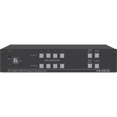 Матричный коммутатор 4х2 HDMI 4K/60 (4:4:4) с HDCP 1.4/2.2, HDR и EDID/ 4x2 4K HDR HDMI HDCP 2.2 Matrix Switcher (VS-42H2)