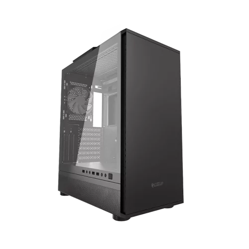 Корпус без блока питания/ PCCooler IE200 BK, Tempered Glass Full Tower, Black, TG, SPCC, 1x120mm ARGB E-ATX, ATX, mATX, mITX 180/380/220mm 4x2.5