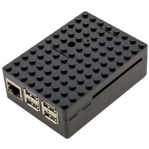 Корпус ACD RA182 Корпус ACD Black ABS Plastic Building Block case for Raspberry Pi 3 B/ B+ (CBPIBLOX-BLK) (494293) фото 3