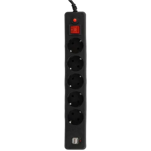 Гарнизон Сетевой фильтр для ИБП ECL-5-U2-B-1.8 5р, 10А, 2xUSB, 1.8м, ур.защиты 4, черный, пакет (22437) фото 3