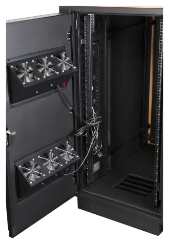 Шкаф LANMASTER SOUNDPROOF звукоизолированный 18U 750x1130 мм, отделка под дерево, цвет лиственница (LAN-DC-CBSP-18U-WD) фото 6