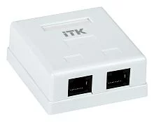 ITK Настенная инф. розетка RJ45, кат.5Е UTP, 2-порта (CS2-1C5EU-22)