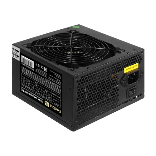 Exegate EX260638RUS Блок питания 400W Exegate 400PPE, ATX, black, APFC, 12cm, 24p+4p, PCI-E, 3*IDE, 5*SATA, FDD фото 2
