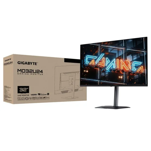 Монитор 31.5 Монитор 31.5 Gigabyte MO32U24 EK Black (31,5 QD-OLED, 10bits 3840 x 2160, 240Hz, 2xHDMI 2.1, DP 1.4, 3xUSB 3.2, USB Type-C (18Вт), 0,03 ms,178°/ 178°, 300 нит (типичная), 1000 нит (пиковая), 1,5 М:1, Pivot) (20VM0-MO32U24BT-1EKR) фото 7