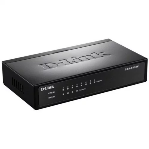 Коммутатор D-Link DES-1008P 8x RJ45 (DES-1008P/ C1A) (DES-1008P/C1A)