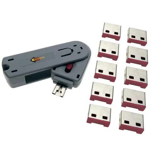 Espada USB блокиратор портов (в комплекте 10 заглушек) ELock10, Esterra (46006) фото 2