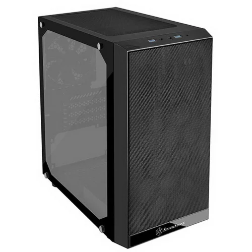Корпус Silverstone SST-PS15B-PRO Precision Mini Tower Micro ATX Computer Case, tempered glass, 2x 120mm ARGB, 1x ARGB Controller, black (G410PS15BPRO020) фото 3