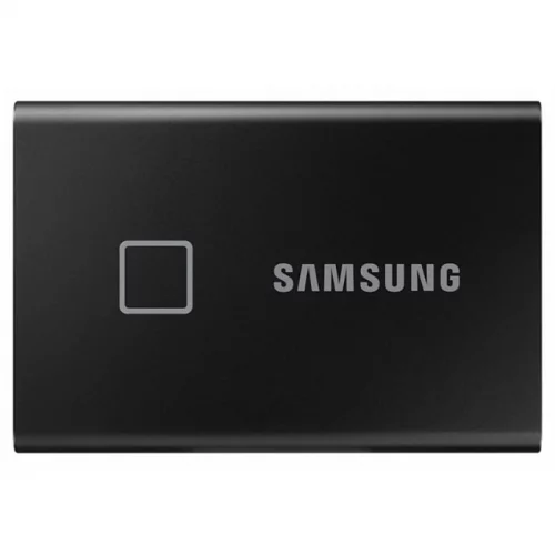 Внешние HDD и SSD/ Samsung External SSD T7 Touch, 2000GB, Touch ID, Type-C, USB 3.2 Gen2, R/W 1050/1000MB/s, 85x57x8mm, Black (12 мес.) (MU-PC2T0K/WW)