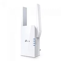 TP-Link RE505X, AX1500 Усилитель сигнала Wi-Fi 6, до 300 Мбит/ с на 2,4 ГГц + до 1201 Мбит/ с на 5 ГГц, 2 внешние антенны, 1 гиг. порт, подключение к настенной розетке