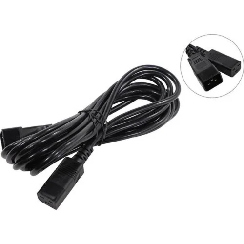 Exegate EP280637RUS Кабель питания (UPS) ExeGate Power EC20-5P (IEC 320 С19-]С20) VDE-250V-3*1.5mm2, медь, 16А, черный, 5м.