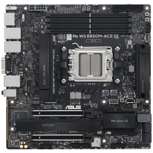 Материнская плата ASUS PRO WS B850M-ACE SE AM5 ATX 4xDDR5 2xPCIEx16 2xM.2 2хUSB-C DP HDMI VGA 10GLAN 2.5GLAN (90MB1MN0-M0EAY0) фото 2