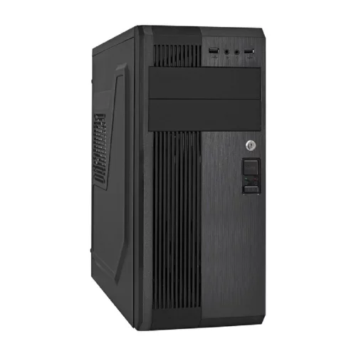 Exegate EX299343RUS Корпус Miditower ExeGate UN-605B-UNS450 (ATX, БП UNS450 с вент. 12см, 2*USB, аудио, блокировка, черный)