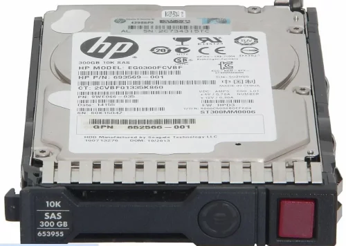 HP 300GB 6G SAS 10K rpm SFF (2.5-inch) SC Enterprise Hard Drive (652564-B21 / 652566-001 / 653955-001(B)) / 641552-001