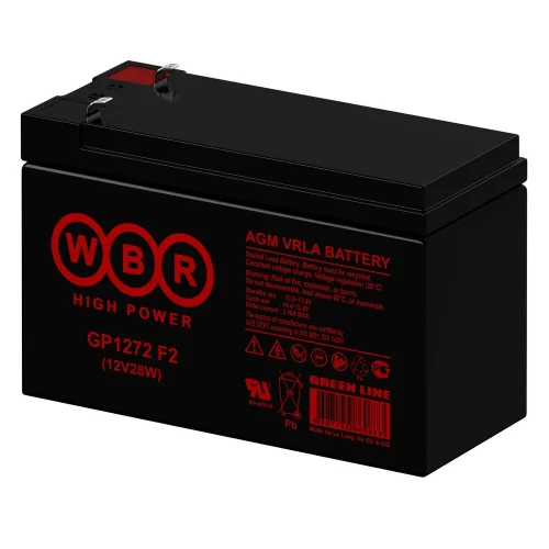 Батарея CSB серия GP, GP1272 F2 (12V28W) , напряжение 12В, емкость 7Ач (разряд 20 часов), емкость 28 Вт/Эл при 15-мин. разряде до U кон. - 1.67 В/Эл при 25 °С, макс. ток разряда (5 сек.) 130А, ток короткого замыкания 304А, макс. ток заряда 2.8A, свинцово- фото 3