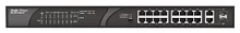 Ruijie Reyee 16-Port 100Mbps + 2 Gigabit RJ45/ SFP combo Ports, 16 of the ports support PoE/ PoE+ power supply. Max PoE power budget is 120W, unmanaged switch (RG-ES118S-LP)