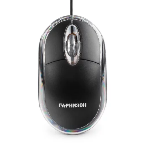 *Мышь Гарнизон GM-100, USB, чип- Х, черный, 1000 DPI, 2кн.+колесо-кнопка