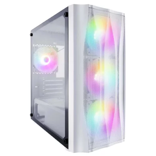 1STPLAYER Корпус FIREBASE X3-M White / mATX, TG / 4x120mm LED fans inc. / X3-M-WH-4F1-W фото 2
