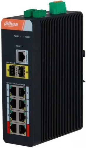 Коммутатор Dahua DH-IS4210-8GT-120 8G 2SFP 8PoE 120W неуправляемый
