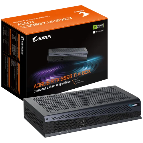 Видеокарта Gigabyte RTX5060Ti AI BOX 16GB GDDR7 3*TypeC 2xUSB3.2Gen2 3xDP HDMI RTL (GV-N506TIXEB-16GD)