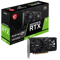 Видеокарта MSI PCI-E 4.0 RTX 3050 VENTUS 2X E 6G OC NVIDIA GeForce RTX 3050 6Gb 96bit GDDR6 1492/ 14000 HDMIx2 DPx1 HDCP Ret