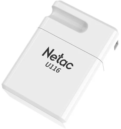 Флеш Диск Netac U116 32Gb [NT03U116N-032G-30WH], USB3.0, миниатюрная пластиковая белая фото 3