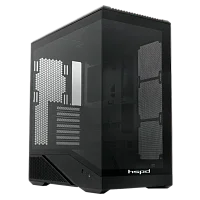Корпус без блока питания/ Case HSPD F711, Panoramic Full Tower, Black, TG, 0.7 SPCC, no fans ATX, mATX, mITX 190/ 420/ 280mm 2x2.5", 2x3.5", 7xPCI 1xUSB-A 3.0, 1xUSB-C 445x235x475mm (F711-TGBK)