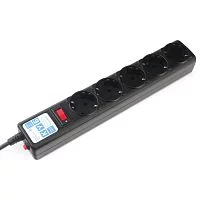 *Сетевой фильтр Powercube, PC 1,9м, 5р, черн.граф. 10А, UPS(C14), SPG5-В2