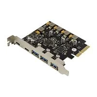 ORIENT AM-U3142PE-3A2C, Контроллер PCI-Ex4 v3.0, USB 3.2 Gen2, скорость до 10 Гбит/ с, 5-port ext (3xType-A + 2xType-C), ASM3142+VL820-Q8 chipset, Self powered (31351)