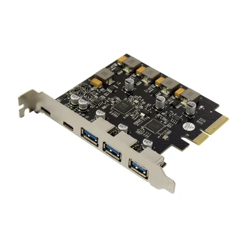 ORIENT AM-U3142PE-3A2C, Контроллер PCI-Ex4 v3.0, USB 3.2 Gen2, скорость до 10 Гбит/ с, 5-port ext (3xType-A + 2xType-C), ASM3142+VL820-Q8 chipset, Self powered (31351)