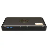 Сетевое хранилище без дисков/ SMB QNAP TBS-464-8G NAS 4-bay M.2 NVMe, Intel Celeron N5105 4-core/4-thread 2.0-2.9 GHz, 8 GB DDR4, 2 x 2.5 GbE, 2xUSB 3.2 Gen 1 port, 3xUSB 2.0 port, 2xHDMI Output