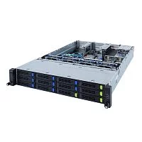 R282-3CA 2U, 2x LGA4189, 32x DIMM DDR4, 12x 3.5" SAS/ SATA (8x NVME Gen 4), 2x 2.5" SATA/ SAS in rear side, 6x PCIE Gen 4 x16, 1x OCP 3.0 x16, 1x OCP 2.0 x8, AST2600, 2x 1300W (6NR2823CAMR-M7-102)