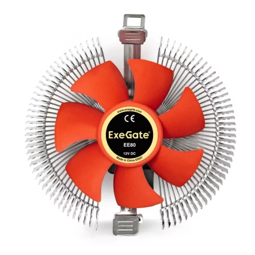 Exegate EX286144RUS Кулер ExeGate EE80 (Al, LGA775/ 1150/ 1151/ 1155/ 1156/ 1200/ 1700/ AM2/ AM2+/ AM3/ AM3+/ AM4/ FM1/ FM2/ 754/ 939/ 940, TDP 65W, Fan 80mm, 2000RPM, Hydro bearing, 3pin, 22db, 205г, фото 2