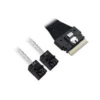 Кабель ACD-60002-ZC Slimline SASx8 (SFF8654) -to- 2 SAS HD (White) x4 (SFF8643 (NVMe Connection), for SupewrMicro backplanes, 1M, (аналог Broadcom 05-60002-00) {100} (P5022DN10990-1)