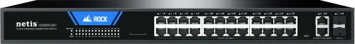 Коммутатор Netis ST228GPR-2G2S (L2) 26x1Гбит/с 2SFP 24PoE 375W настраиваемый