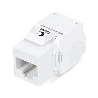 Вставка модуль Сabeus KJ-RJ45-Cat.5e-180-Toolless Вставка Keystone Jack RJ-45(8P8C), 180 градусов, категория 5e, без инструмента Toolless, белая