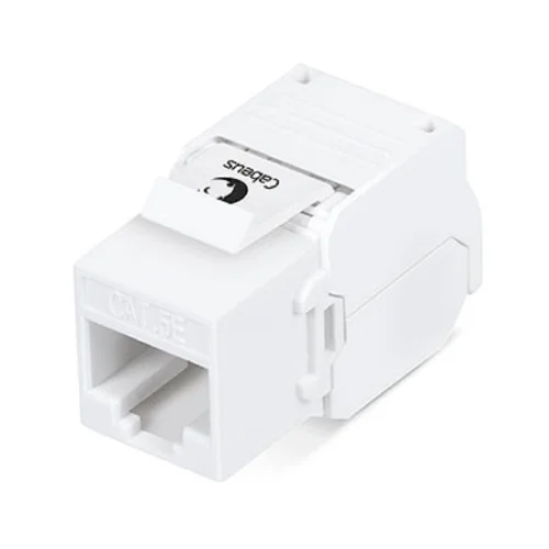 Вставка модуль Сabeus KJ-RJ45-Cat.5e-180-Toolless Вставка Keystone Jack RJ-45(8P8C), 180 градусов, категория 5e, без инструмента Toolless, белая