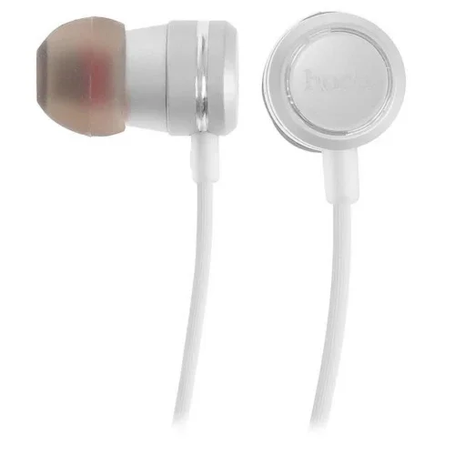 HOCO M16/ Наушники + микрофон/ Кнопка ответа/ 1.2м/ 3.5 mm jack/ Silver (51718) фото 2