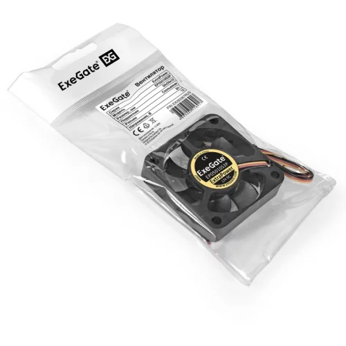 Exegate EX283367RUS Вентилятор ExeGate ExtraPower EP05010S3P, 50x50x10 мм, подшипник скольжения, 3pin, 5000RPM, 25dBA фото 5