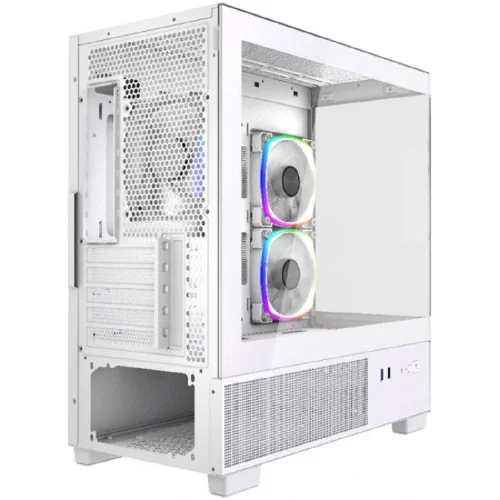 Powercase Корпус Vision Micro M1 ARGB, Tempered Glass, 3x 120mm ARGB fans, белый, mATX (CVMM1W-A3) фото 3