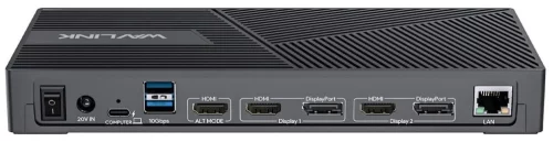Док-Станция WAVLINK USB-C Triple Display 4K@60Hz Universal /100W PowerDelivery Include 20V/8A Power Adapter/ 4xUSB3.0/3xUSB C/2xDP 4K 60HZ/3xHDMI 4K 60HZ/1xGigabit LAN/1xAudio In/Out (WL-UG69PD25 PRO) фото 2