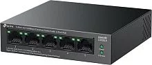 TP-Link LS105LP, Настольный коммутатор с 5 портами 10/100 Мбит/с (4 порта PoE), 802.3af, бюджет PoE — 41 Вт, до 250 метров