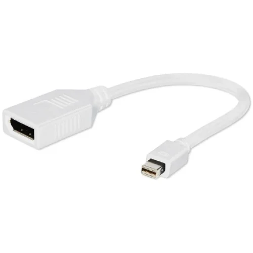 Gembird Переходник miniDisplayPort - DisplayPort, 20M/ 20F, длина 16см, белый (A-mDPM-DPF-001-W)