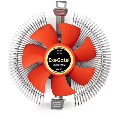 Exegate EX286145RUS Кулер ExeGate EE80-PWM (Al, LGA775/ 1150/ 1151/ 1155/ 1156/ 1200/ 1700/ A­M2/ AM2+/ AM3/ AM3+/ AM4/ FM1/ FM2/ 754/ 9, TDP 65W, Fan 80mm, PWM, 800-2400RPM, Hydro bearing, 4pin, 11-24db, 205г, с те фото 2