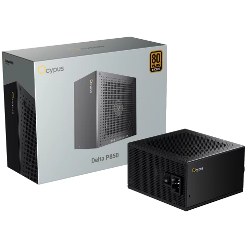 Блок питания 850W Ocypus Delta P850 (ATX, 80+ Bronze, APFC, 20+4 pin, 120mm fan, PCI-E 6+2Px3, 8xSATA) (Delta-P850-B1FDBK024X-EU)