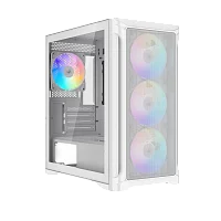 Корпус Компьютер без блока питания/ Case SAMA S31 White, Midi-Tower, TG, 4x120mm ARGB, 2xUSB 3.0 + 1xUSB 3.2 Type-C, mATX, mITX White (S31-WHMMA4X1-GL)