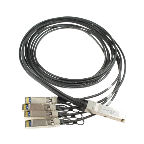 DAC кабель QSFP+ 40G для 4x10G OSNOVO OC-QSFP-4x10G-2M Объединительный DAC кабель QSFP+ 40G для 4х10G. Скорость: 40 Гбит/c. Тип разъема: QSFP+/SFP+. Длина кабеля 2м. Размеры коннектора (ШхВхГ): 11x9x101мм. Рабочая температура: 0…+7