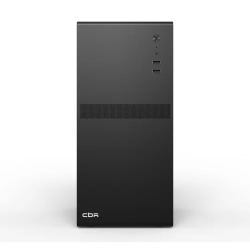 CBR Корпус mATX Minitower V201, c БП PSU-ATX550-12MD (550W/120mm), 2*USB 2.0, HD Audio+Mic, Black [PCC-MATX-V201-550W]